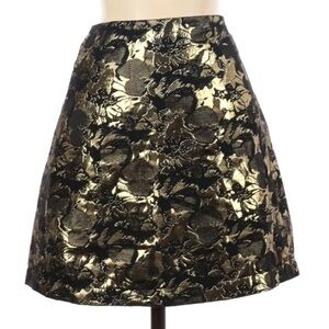 Aqua Capsule Collection Brocade skirt Black & Gold  size S